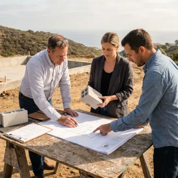 Architects coordinating a turnkey custom home build