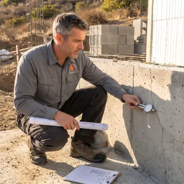 Foundation inspection notes and structural plans