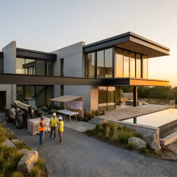Architects coordinating a turnkey custom home build
