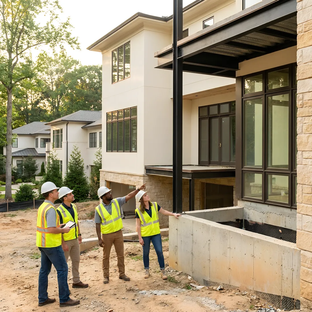 Consultant coordinating residential construction plans