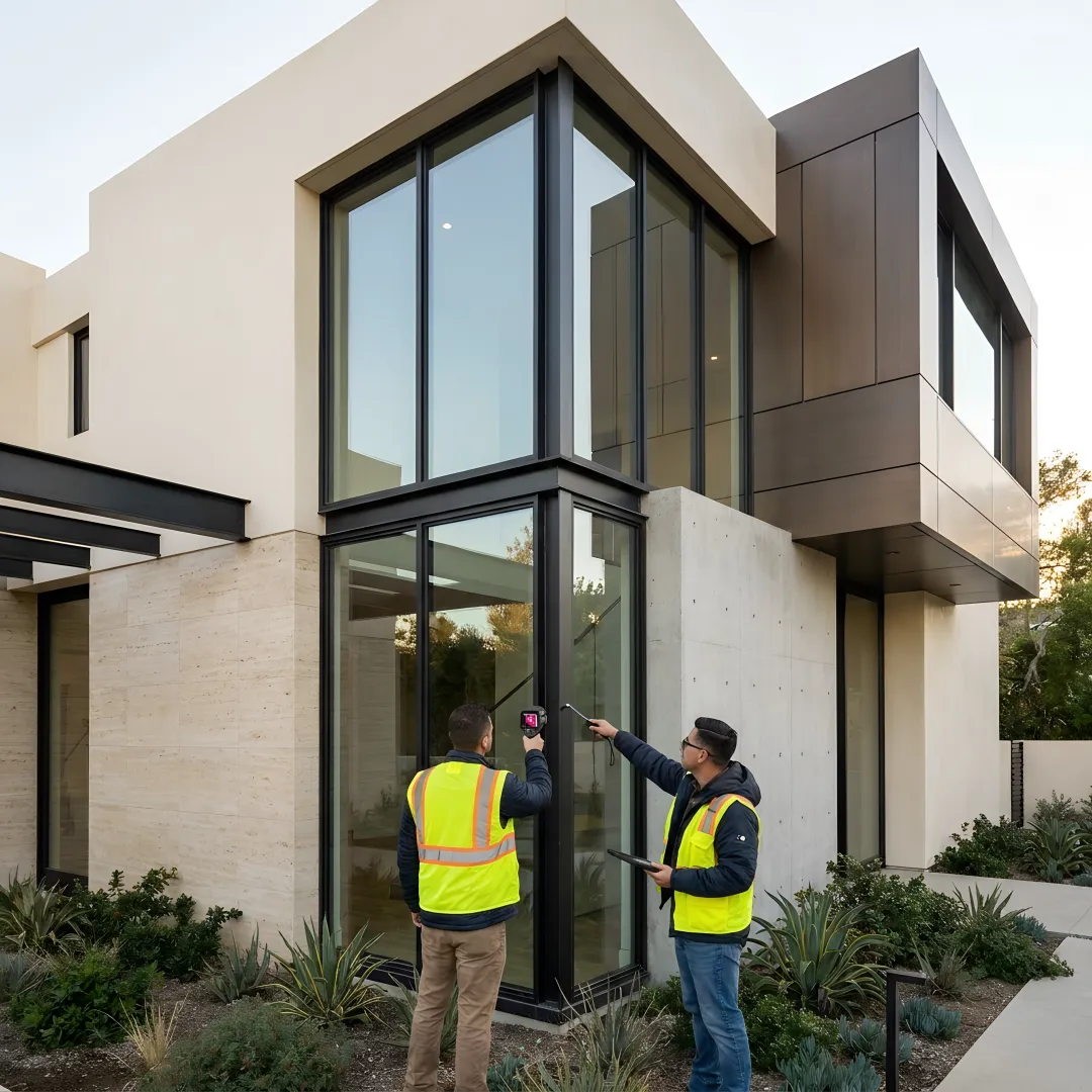 Building envelope consultant reviewing high-performance home plans