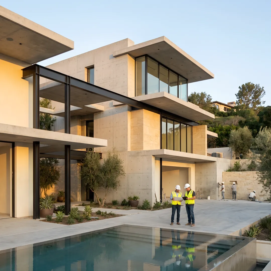 Architect-designed resilient custom home under construction