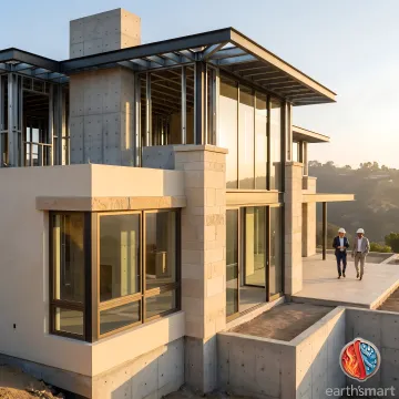 Architect reviewing resilient home plans