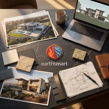 Architect reviewing defensible space plan