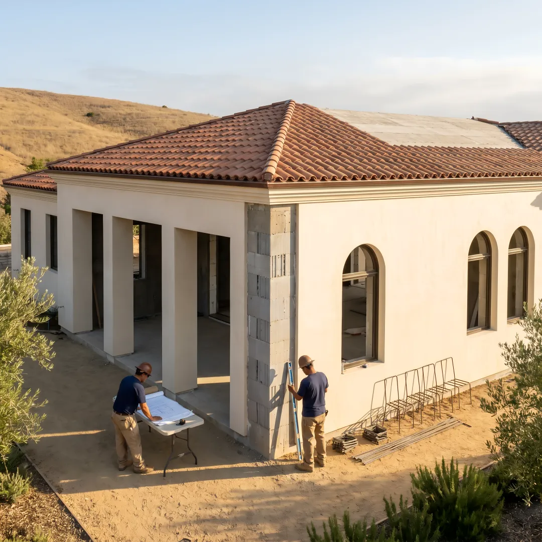 ICF home construction with reinforced concrete wall systems