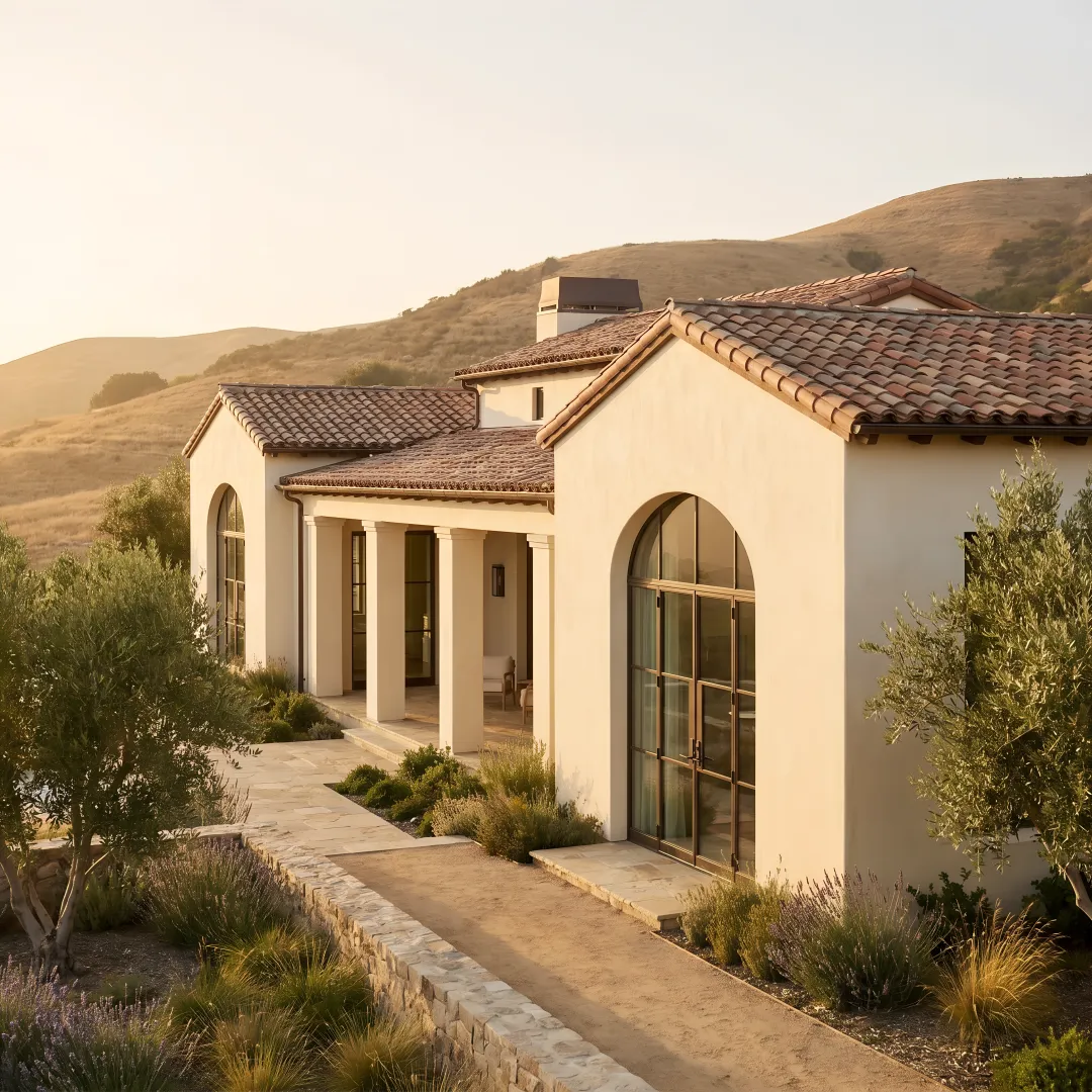 Luxury fire-resilient custom home exterior