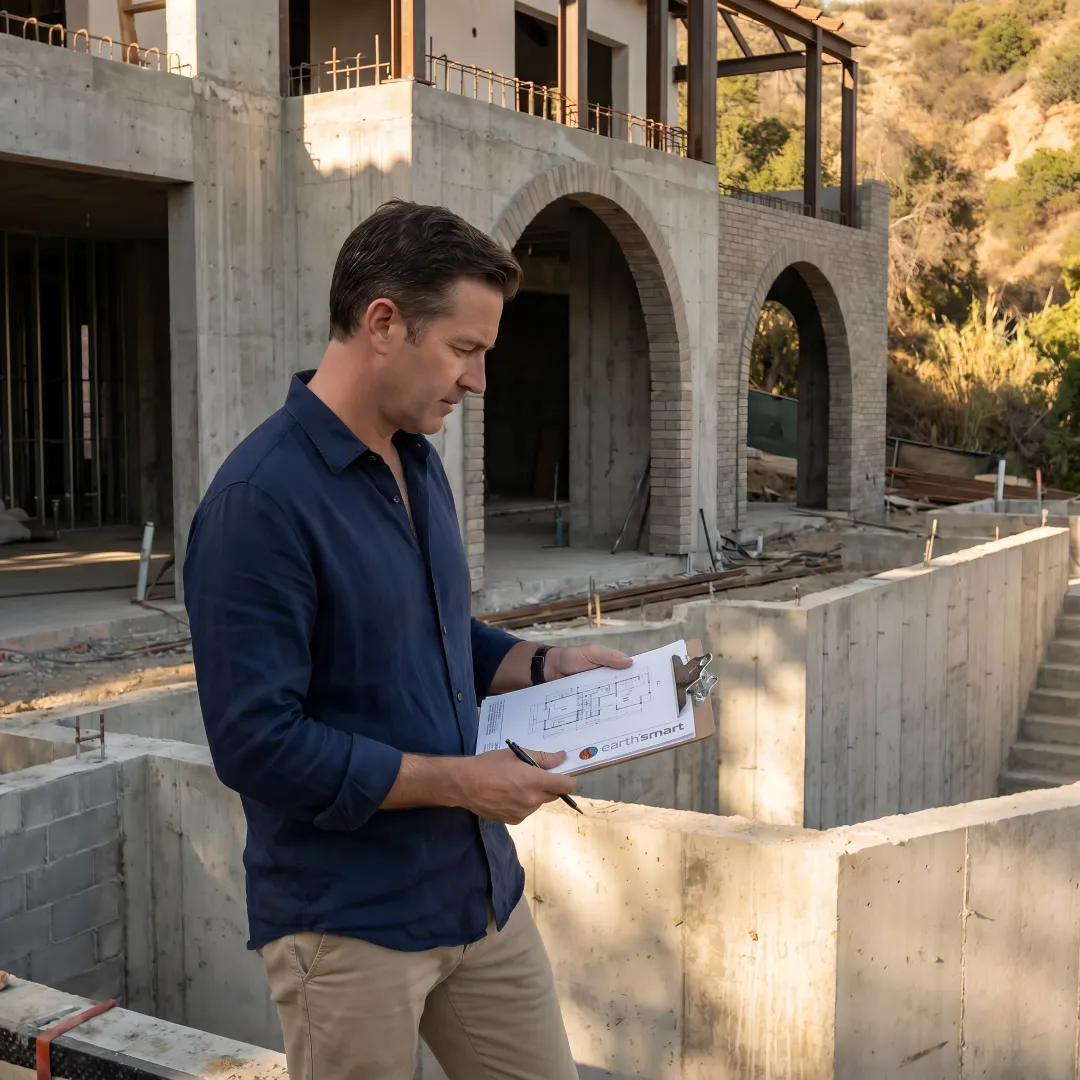 Fire-resilient modern home under design-build construction