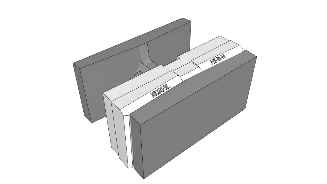 CMU core fill insulation comparison table showing R-values for four fill types