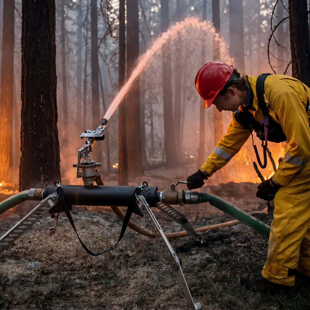 Residential fire suppression system protecting a wildfire-resilient home