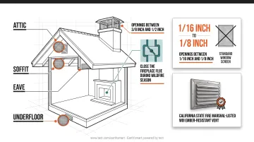 Home vent and chimney fire hardening specifications mesh sizes and ember-resistant upgrades
