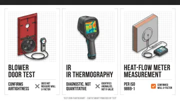 Passive House wall performance verification methods comparison with capabilities and limitations
