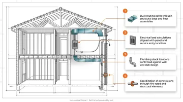Four key MEP coordination items resolved during design development phase