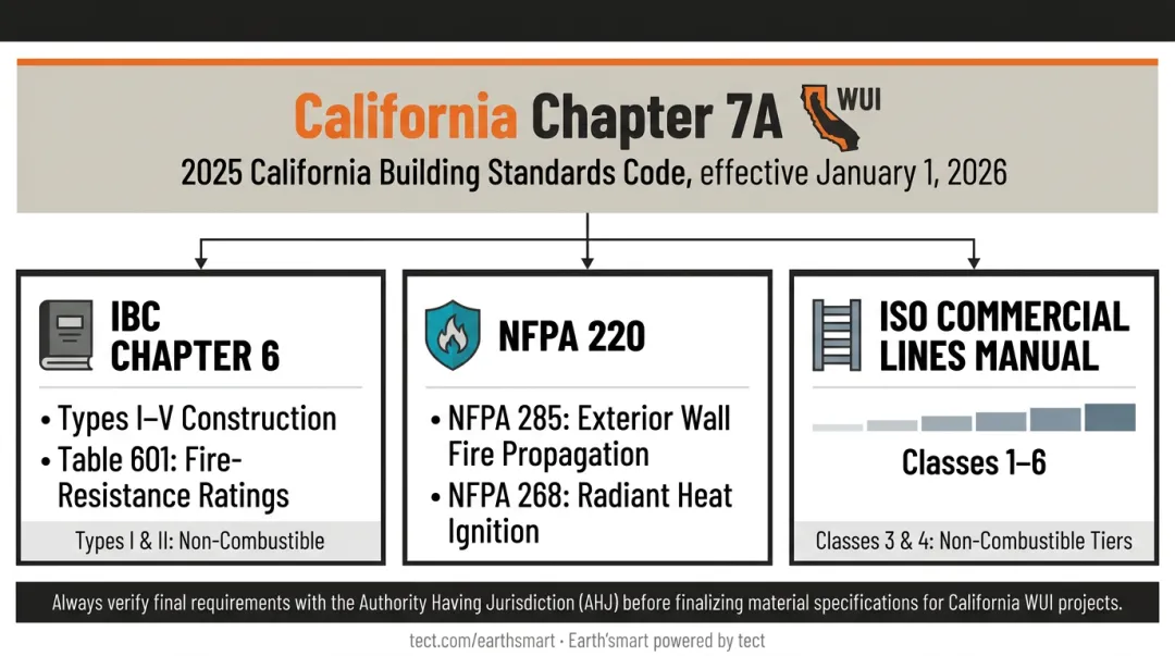 Three governing standards for non-combustible construction IBC NFPA 220 and ISO framework
