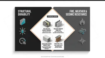 Sustainability versus resilience dual credential material properties overlap comparison table infographic