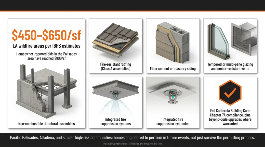 Six key components of WUI-compliant high-end fire-resistant home rebuild