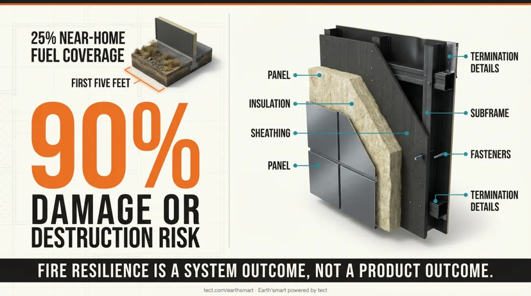 Non-combustible wall assembly layers diagram panel insulation subframe sheathing integration