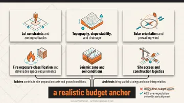 Pre-design site feasibility assessment checklist for architect-builder collaborative custom home