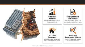 Four insurance consequences of missing Class A roof rating in fire zones
