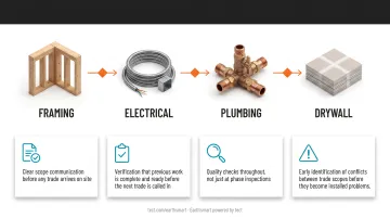 Four-step proactive subcontractor management process flow for home construction