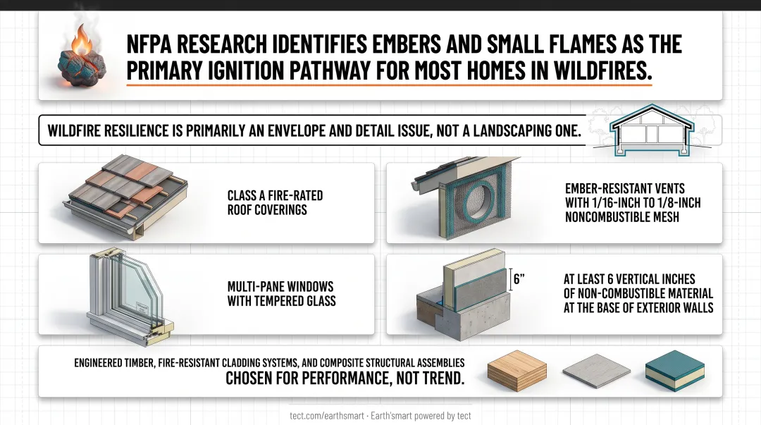 Four wildfire home-hardening specifications for WUI ember-resistant construction
