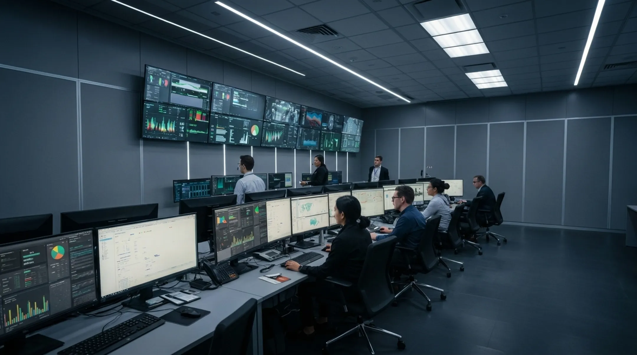 TelcoSolutions team monitoring carrier-neutral colocation network connectivity