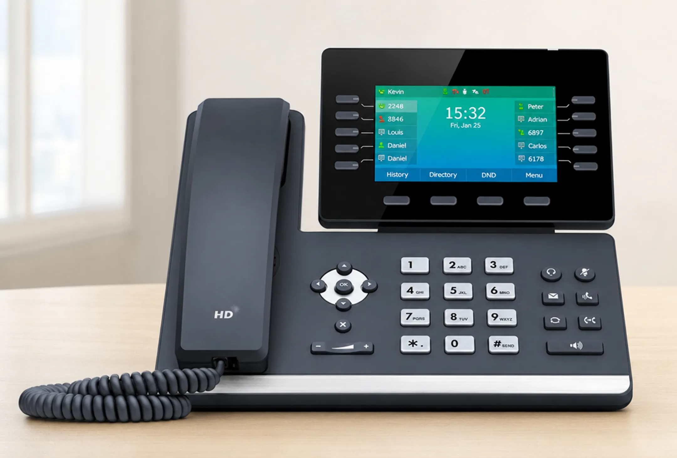 Yealink T54W business VoIP desk phone with color display