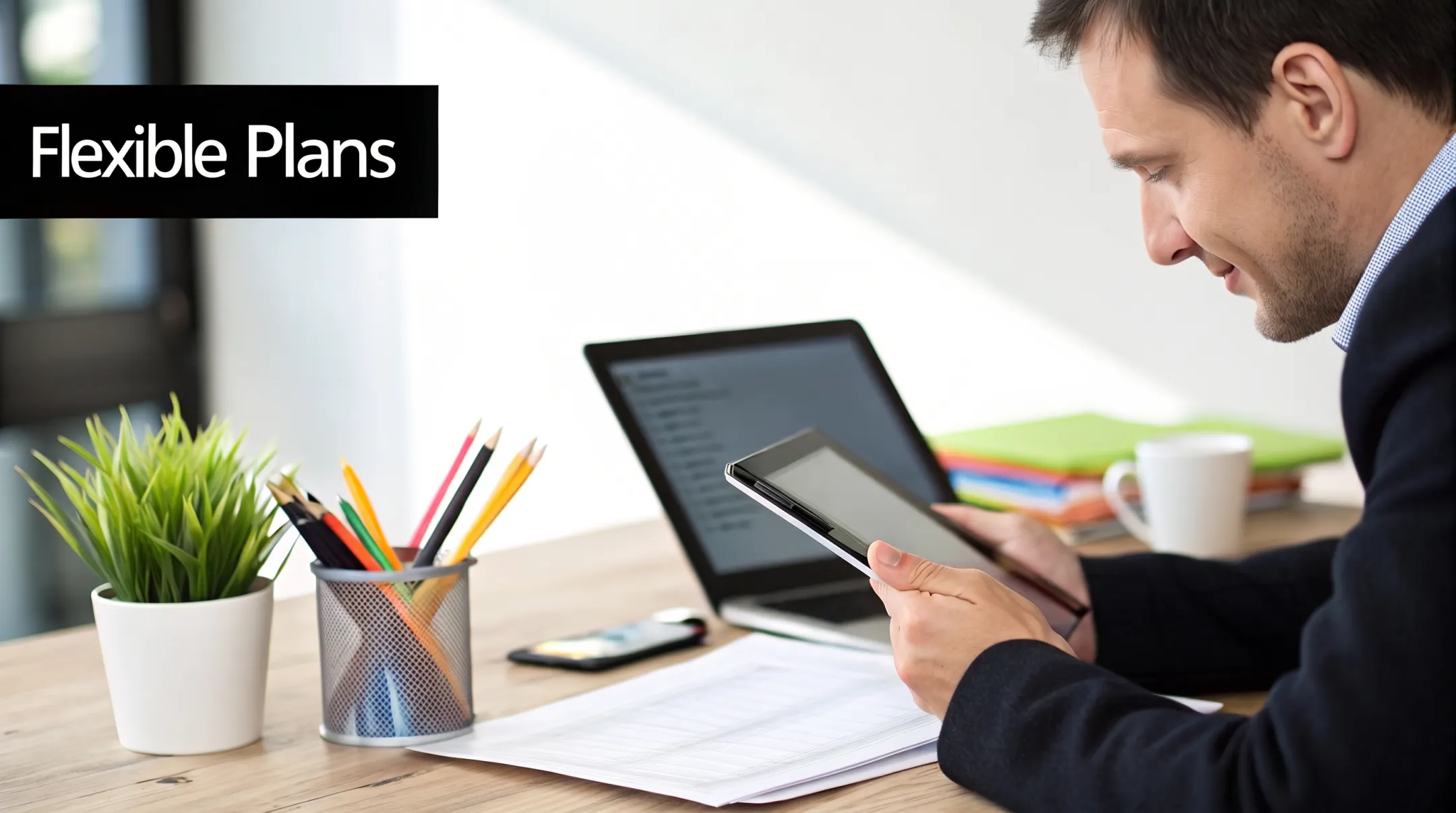 TelcoSolutions VoIP consultant reviewing carrier options with business client