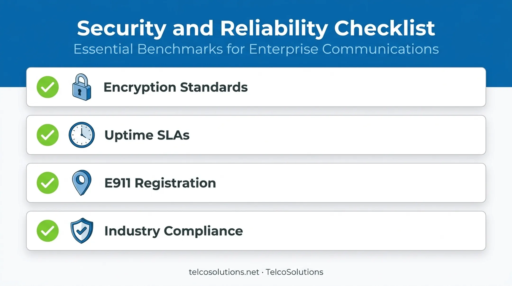 VoIP security and reliability checklist for encryption uptime and compliance