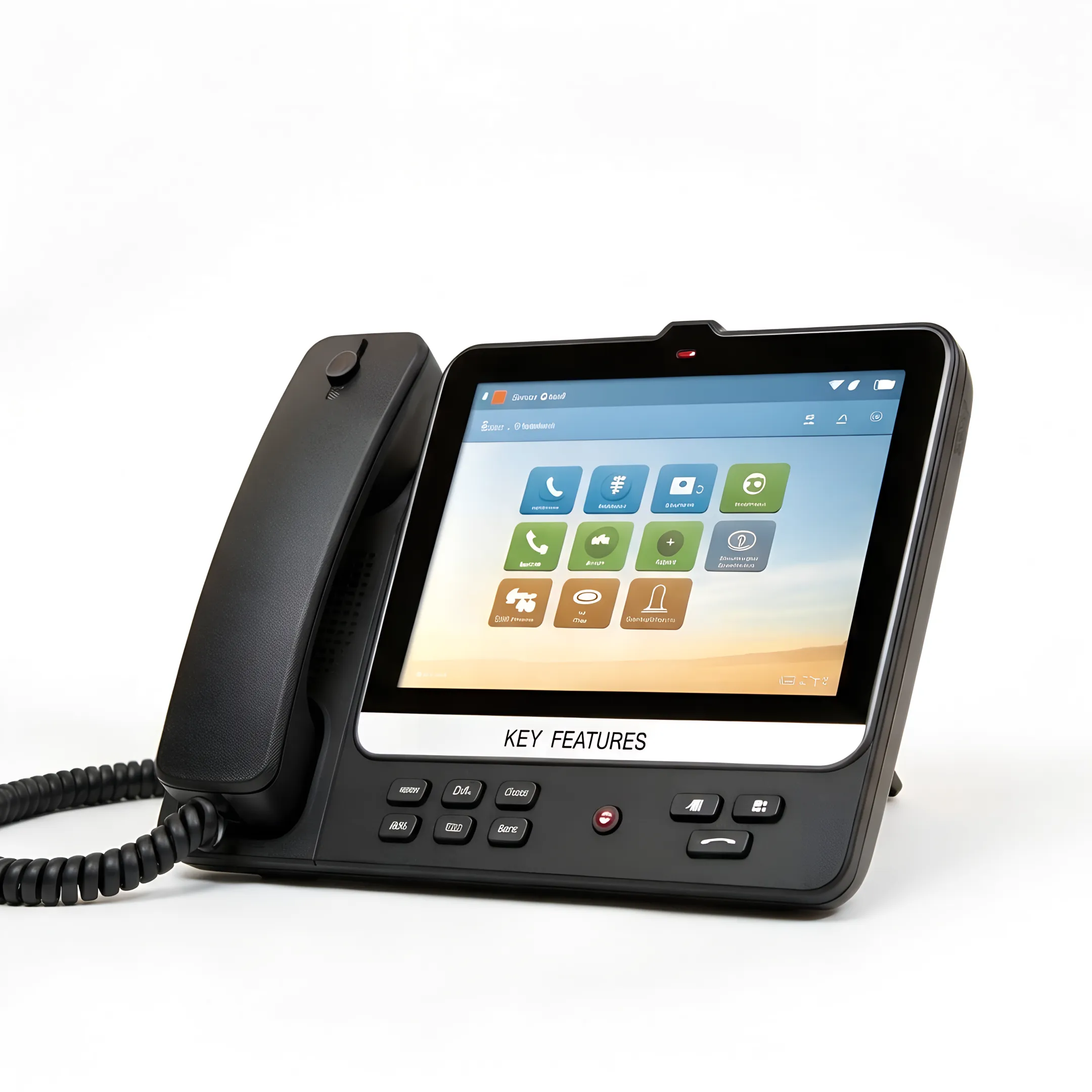 Business VoIP system connecting office and remote workers