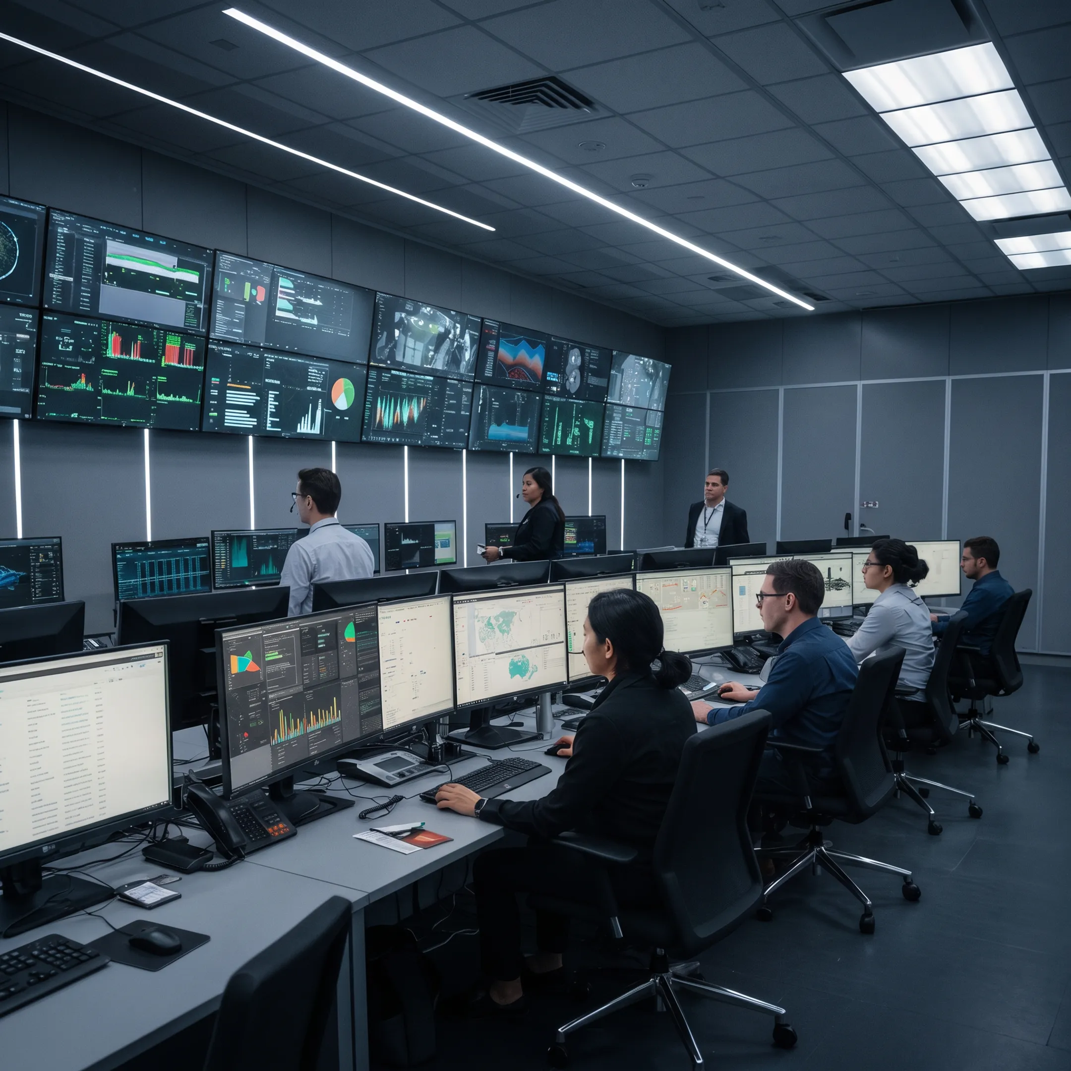 Consultant planning secure business network infrastructure