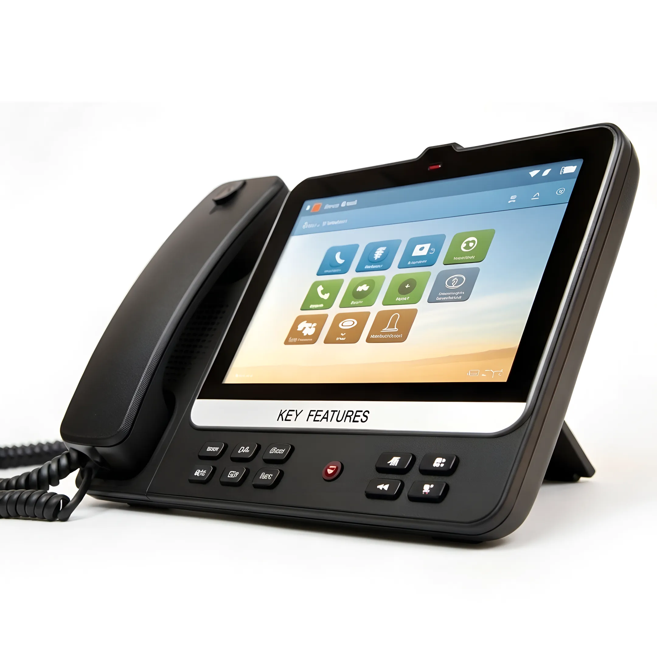 Manager reviewing cloud-based business phone controls on a laptop