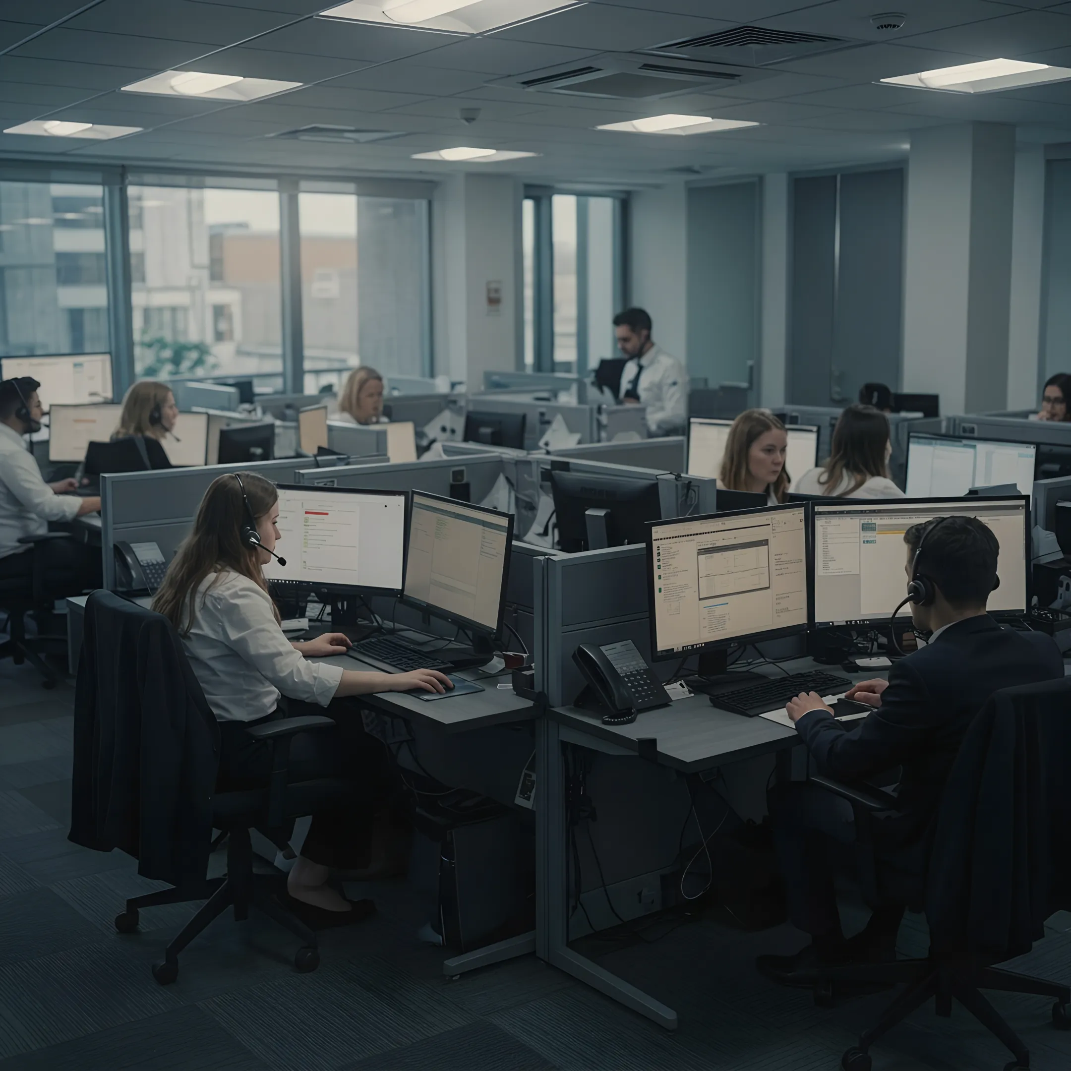 Administrator managing a cloud business phone system