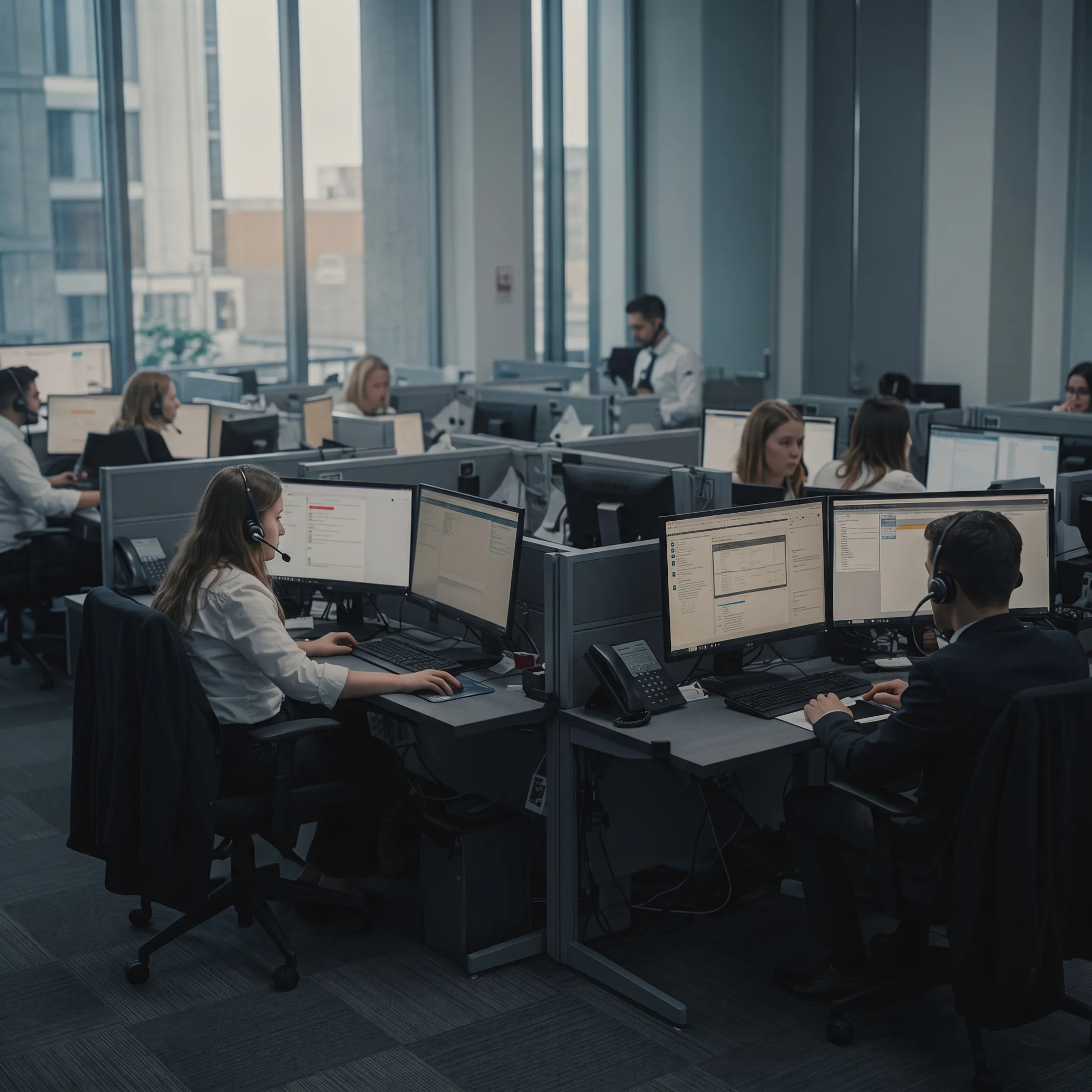 Team member managing routed business calls