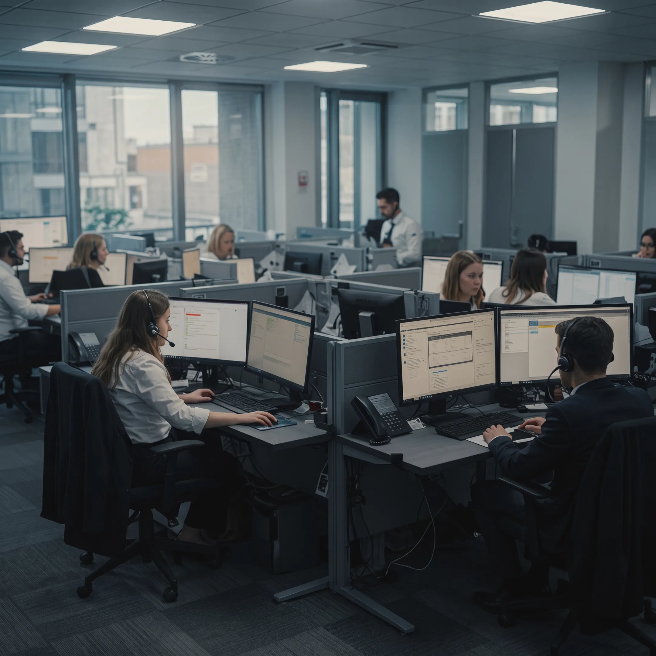 Team member managing vacation rental guest calls