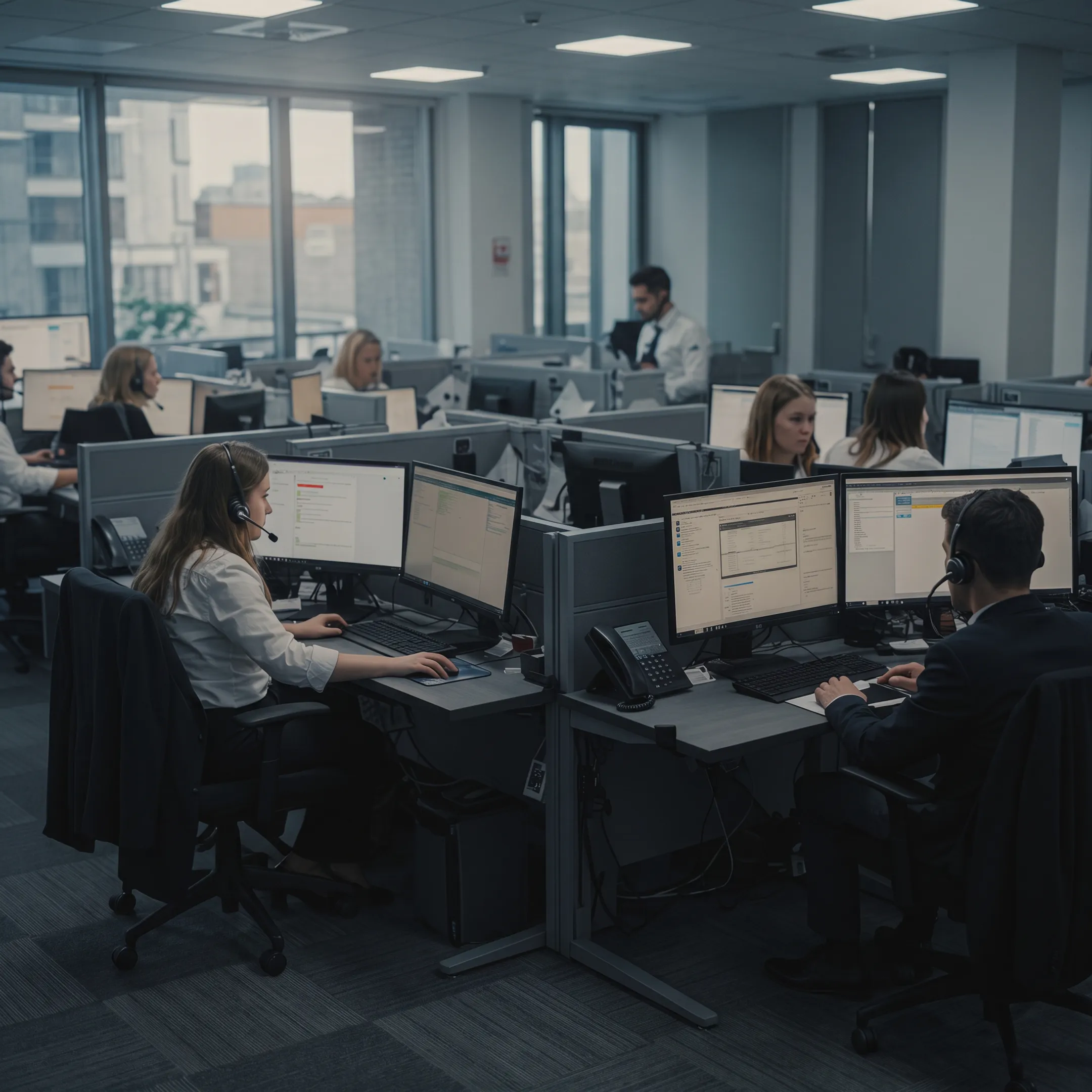 Professional using an AI-enabled call handling system
