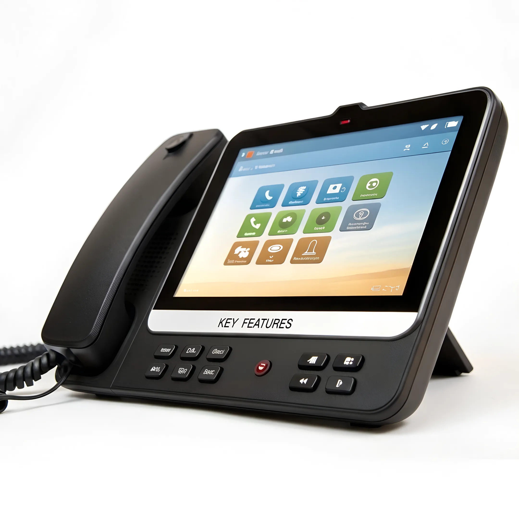 Team member directing business calls through hosted phone software