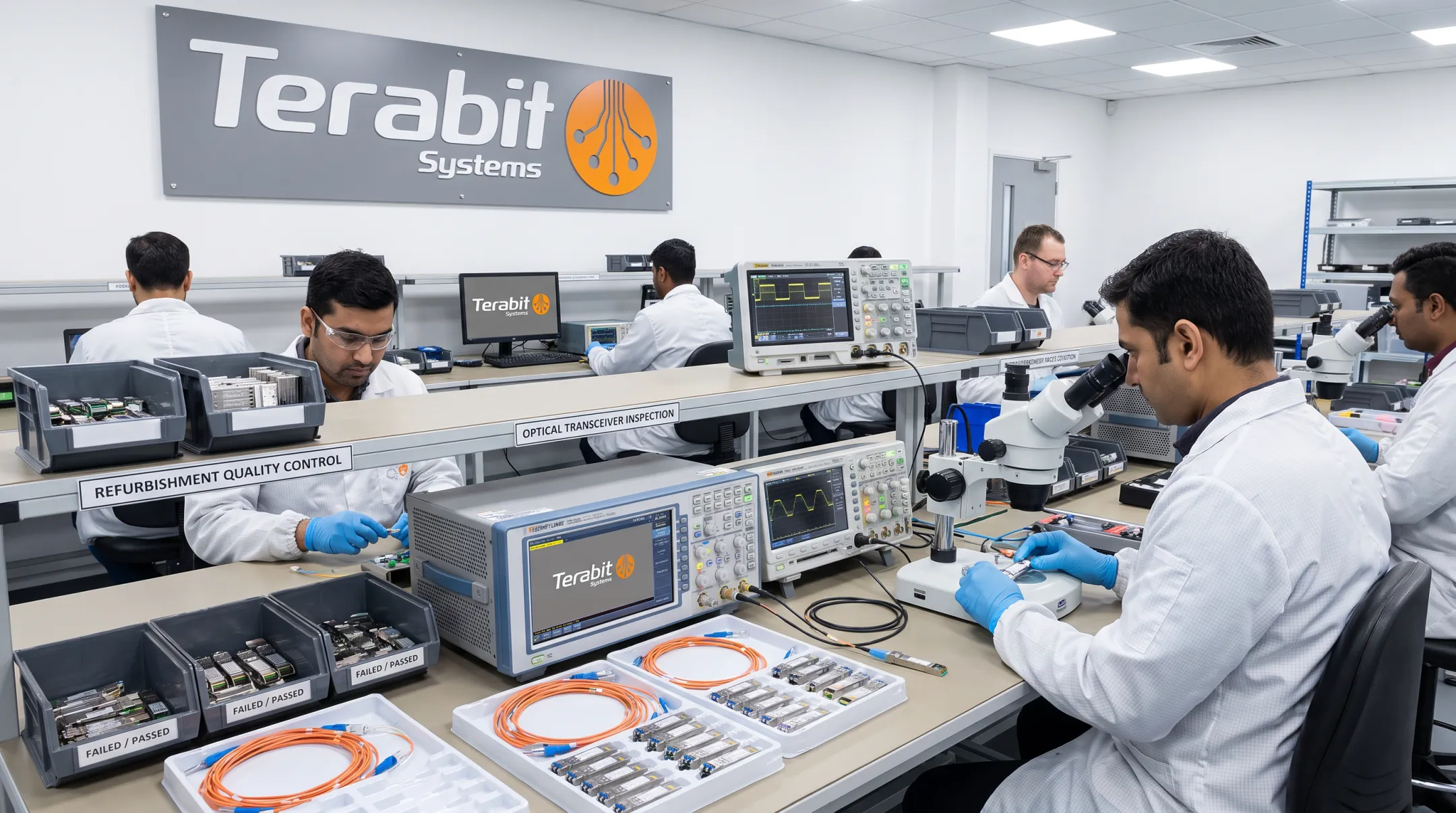 Terabit Systems five-step transceiver quality control refurbishment process