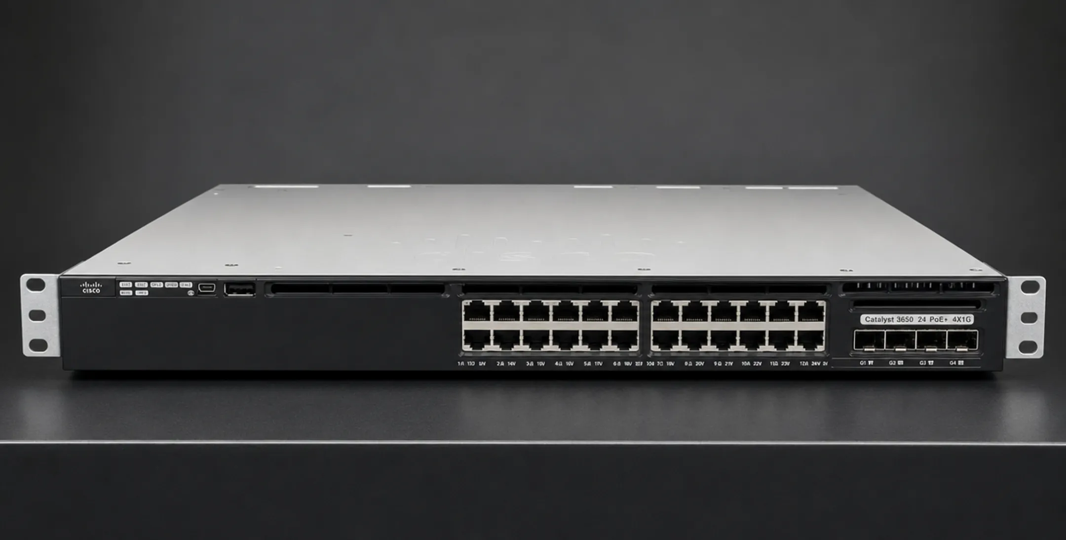 Cisco Catalyst 3650 series switch with modern IOS-XE stacking ports