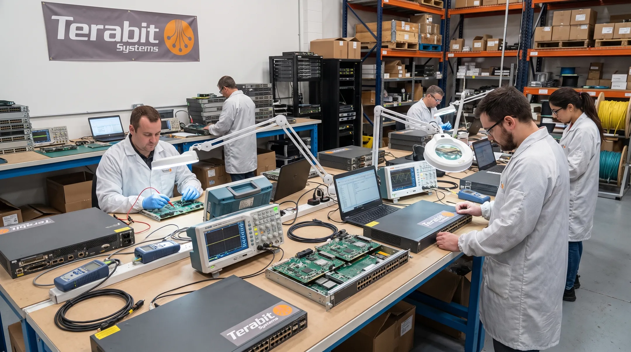Terabit Systems five-step quality assurance testing process for refurbished networking hardware