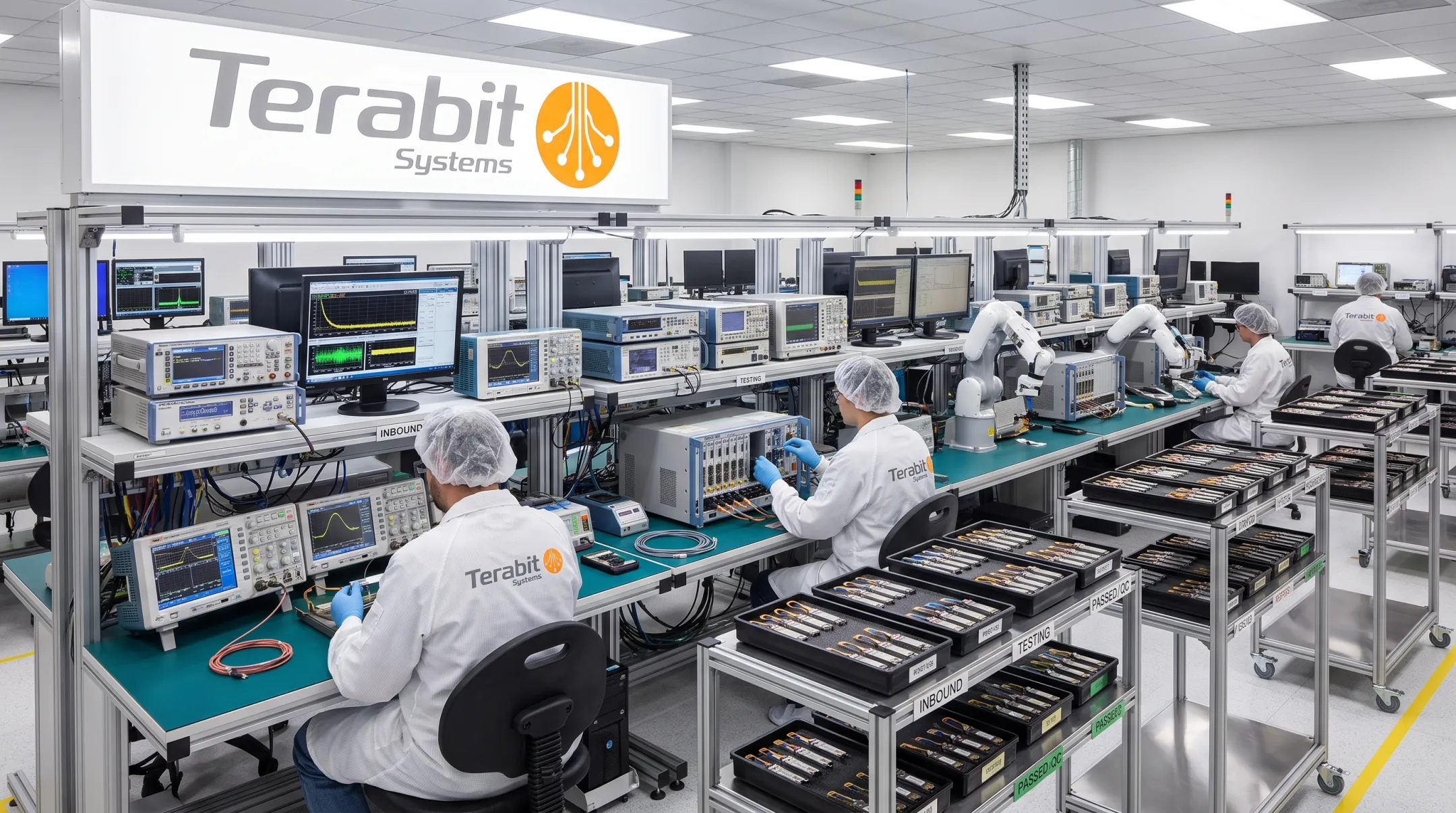 Terabit Systems quality assurance testing process for refurbished network transceivers