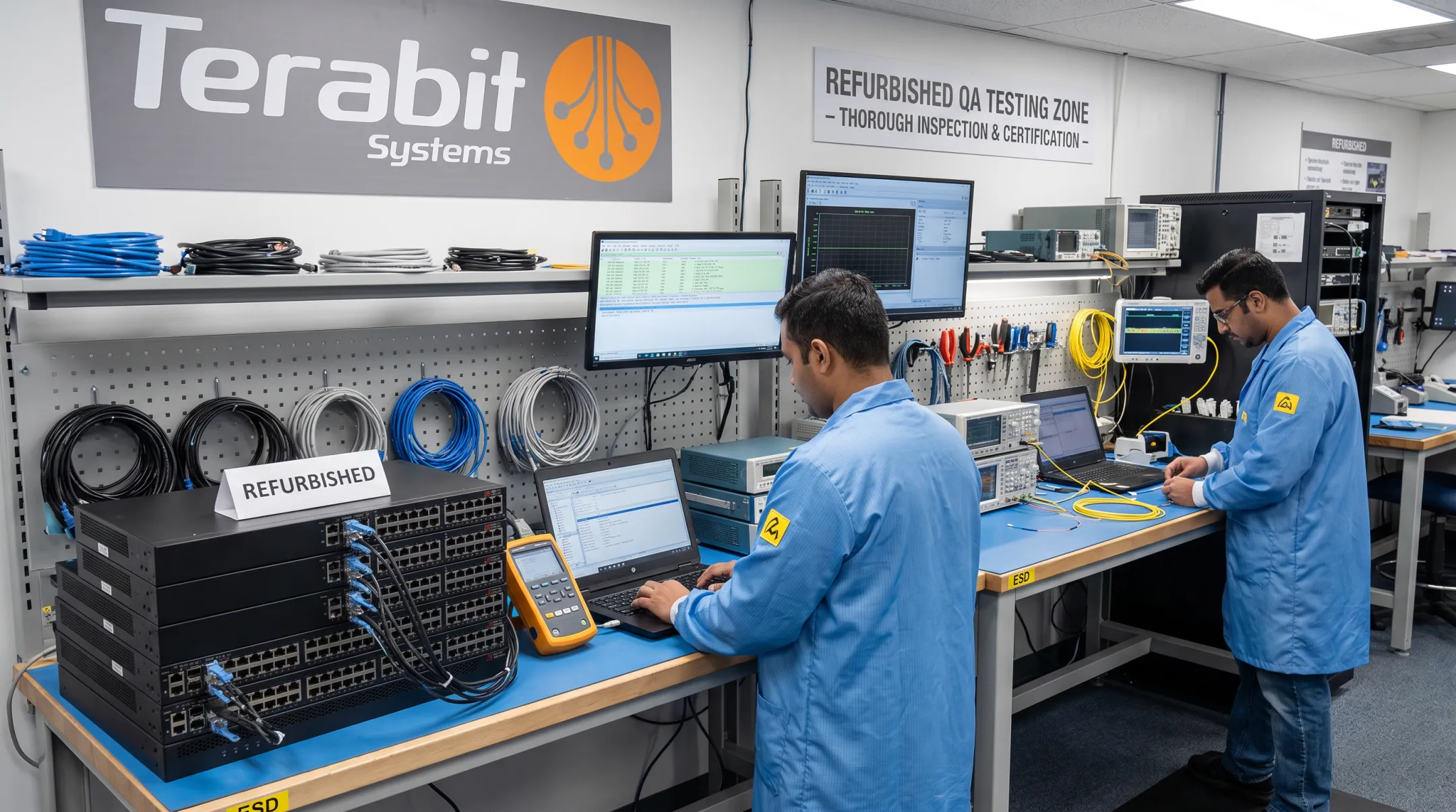 Terabit Systems five-step quality assurance process for refurbished networking hardware
