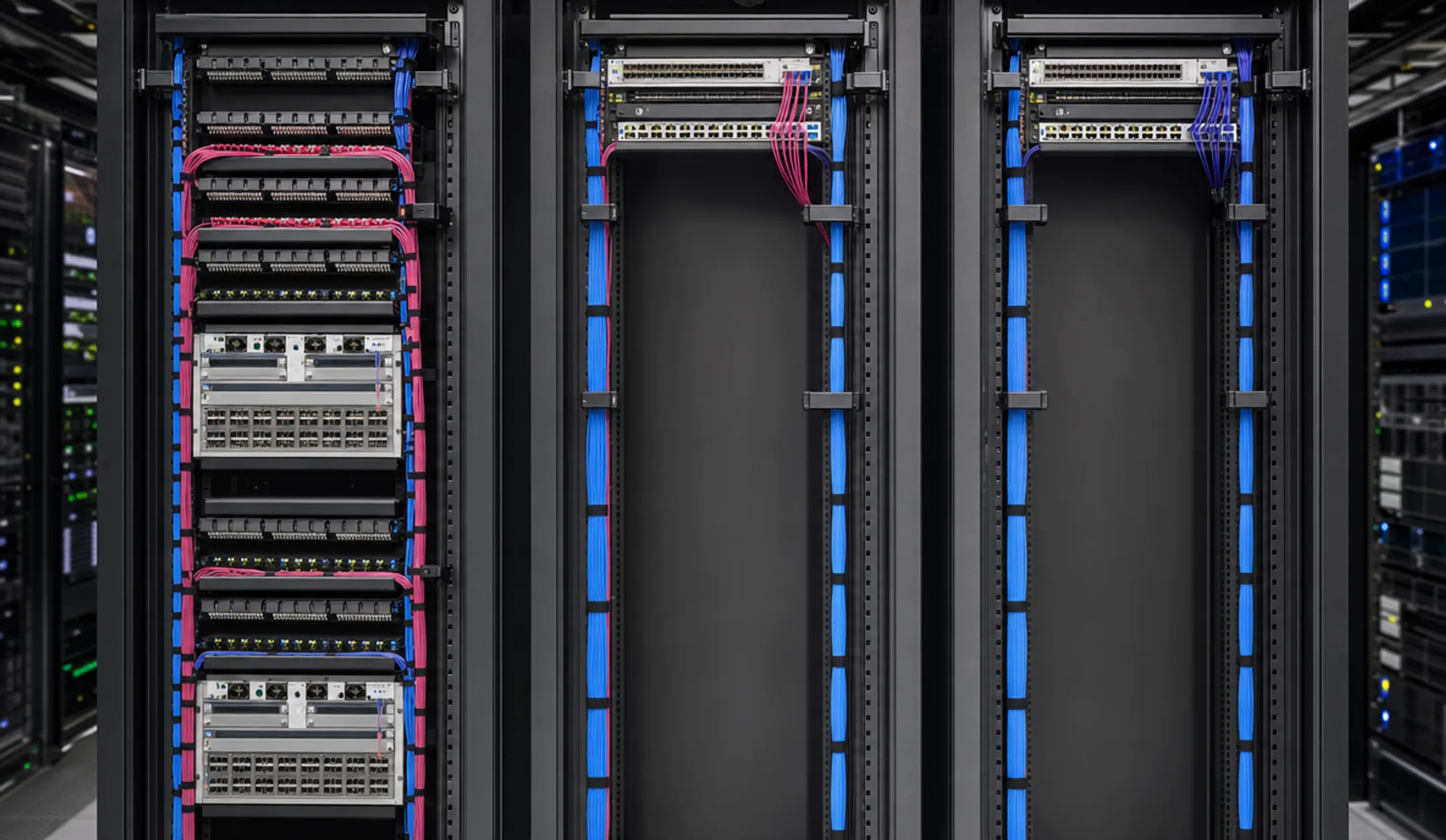 Enterprise data center leaf-spine fabric with QSFP28 100G interconnects