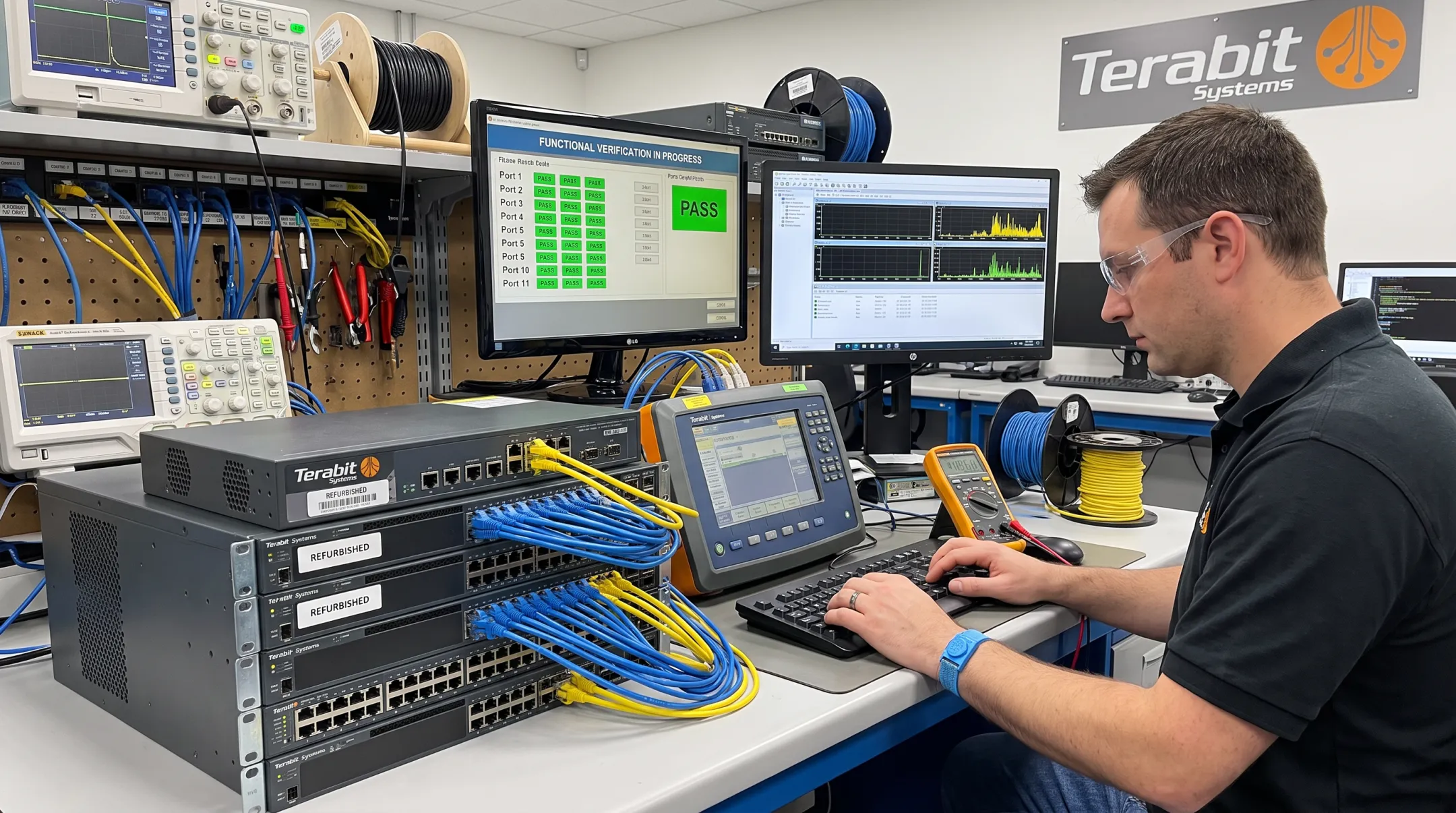 Terabit Systems five-step quality assurance testing process for refurbished routers