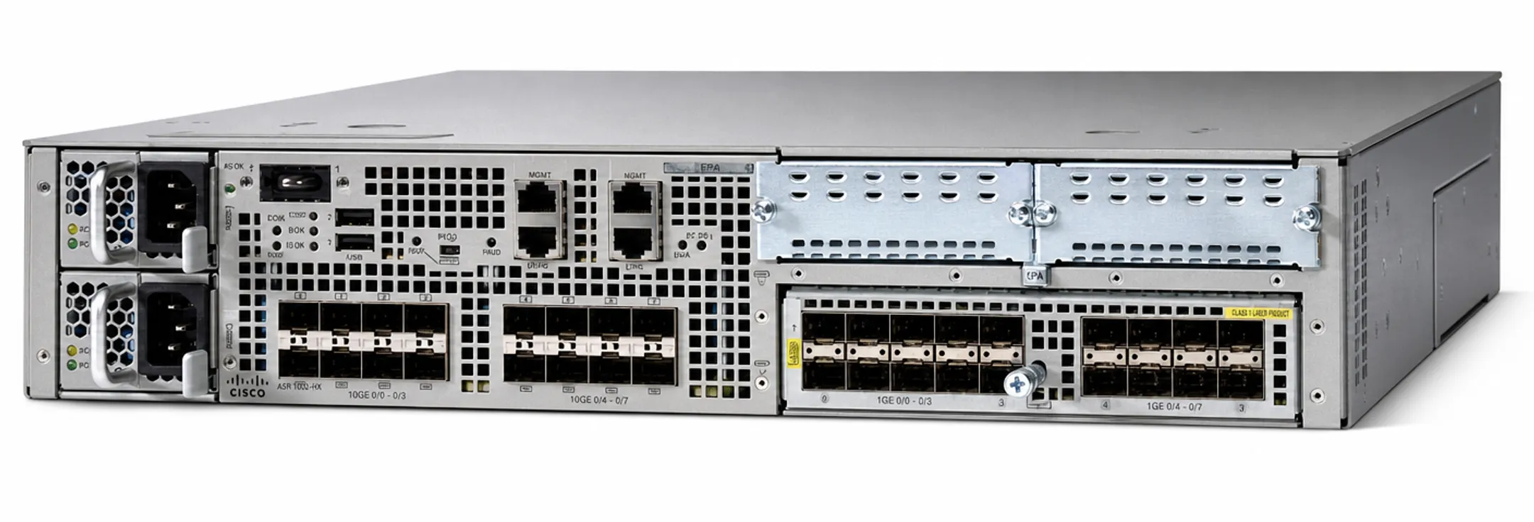 Cisco ASR1002-HX router chassis front panel with port layout