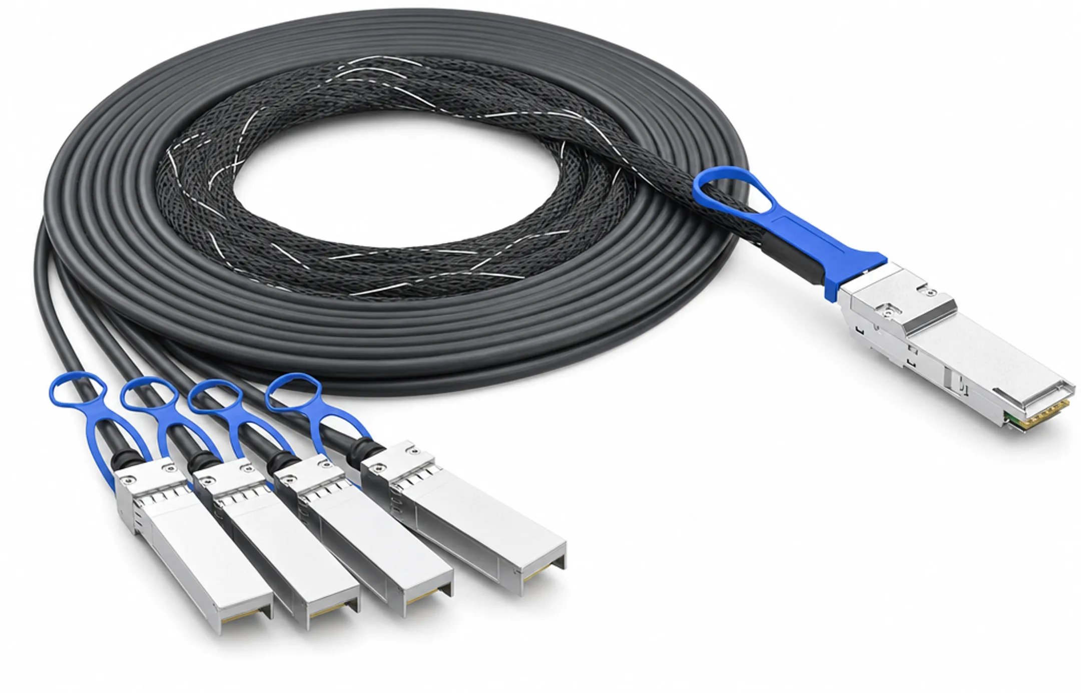 Direct attach copper Twinax cable with SFP connectors on both ends