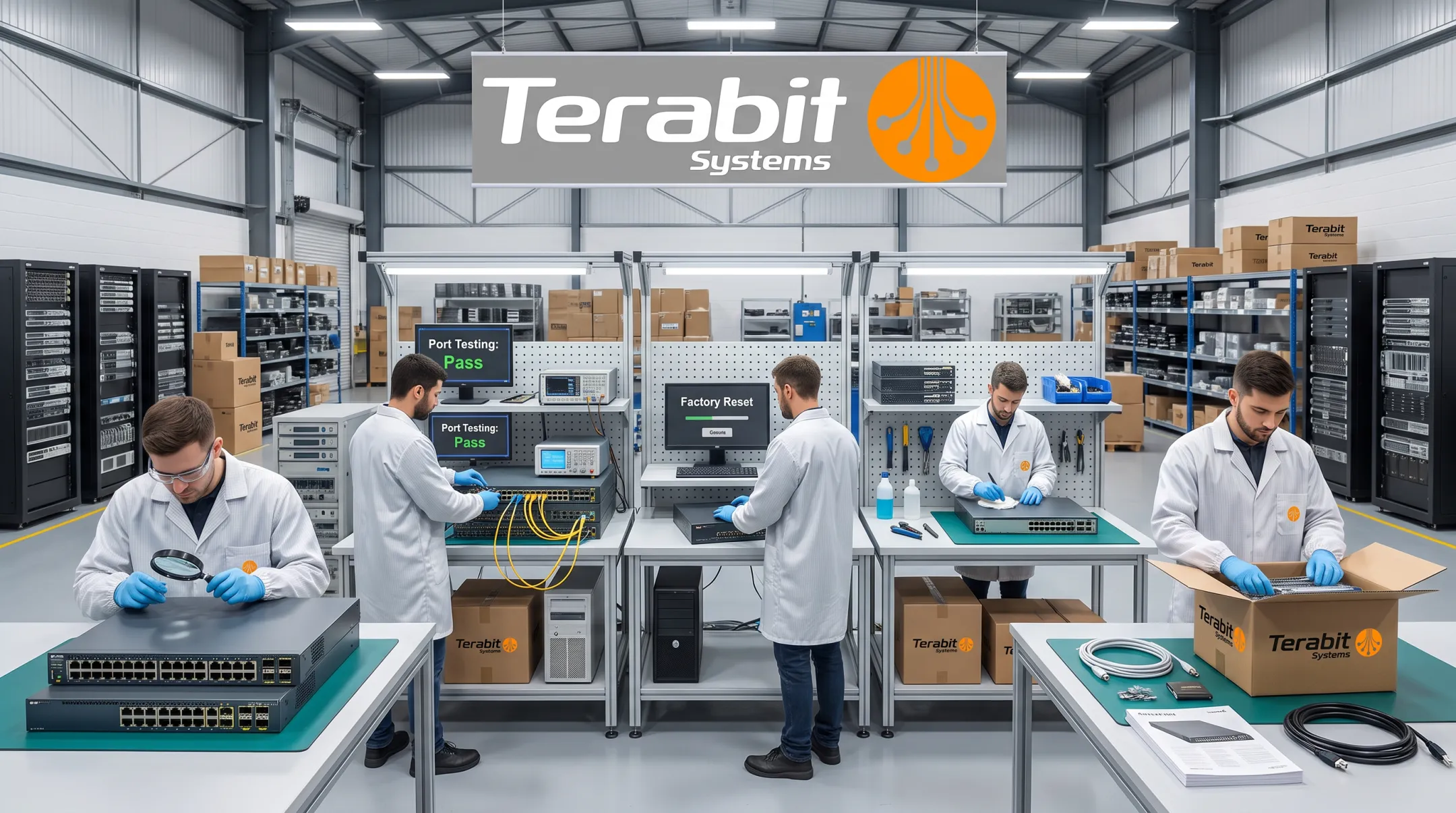 Terabit Systems five-step quality control process for refurbished network switches