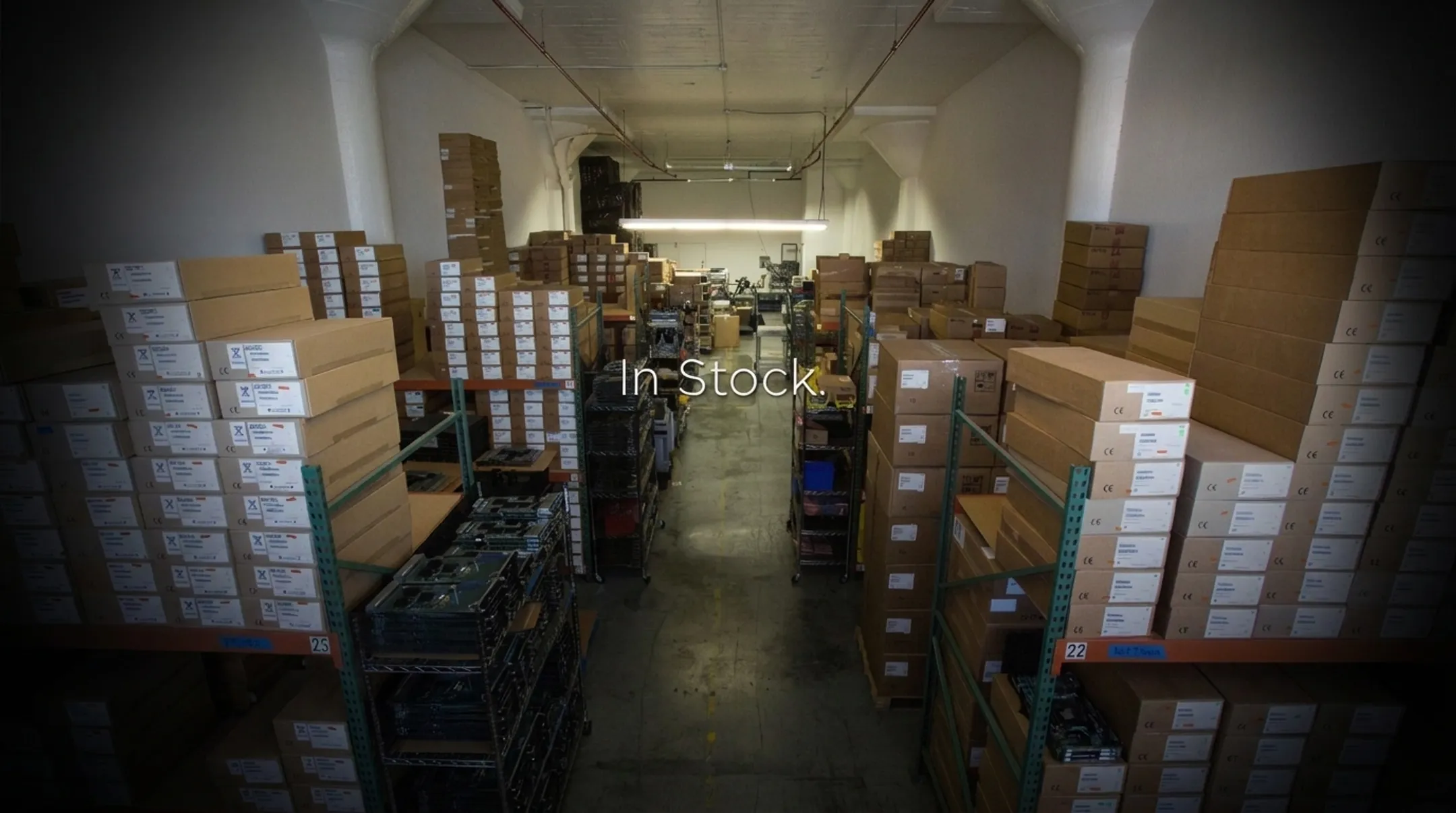 Terabit Systems refurbished networking hardware inventory warehouse shelves