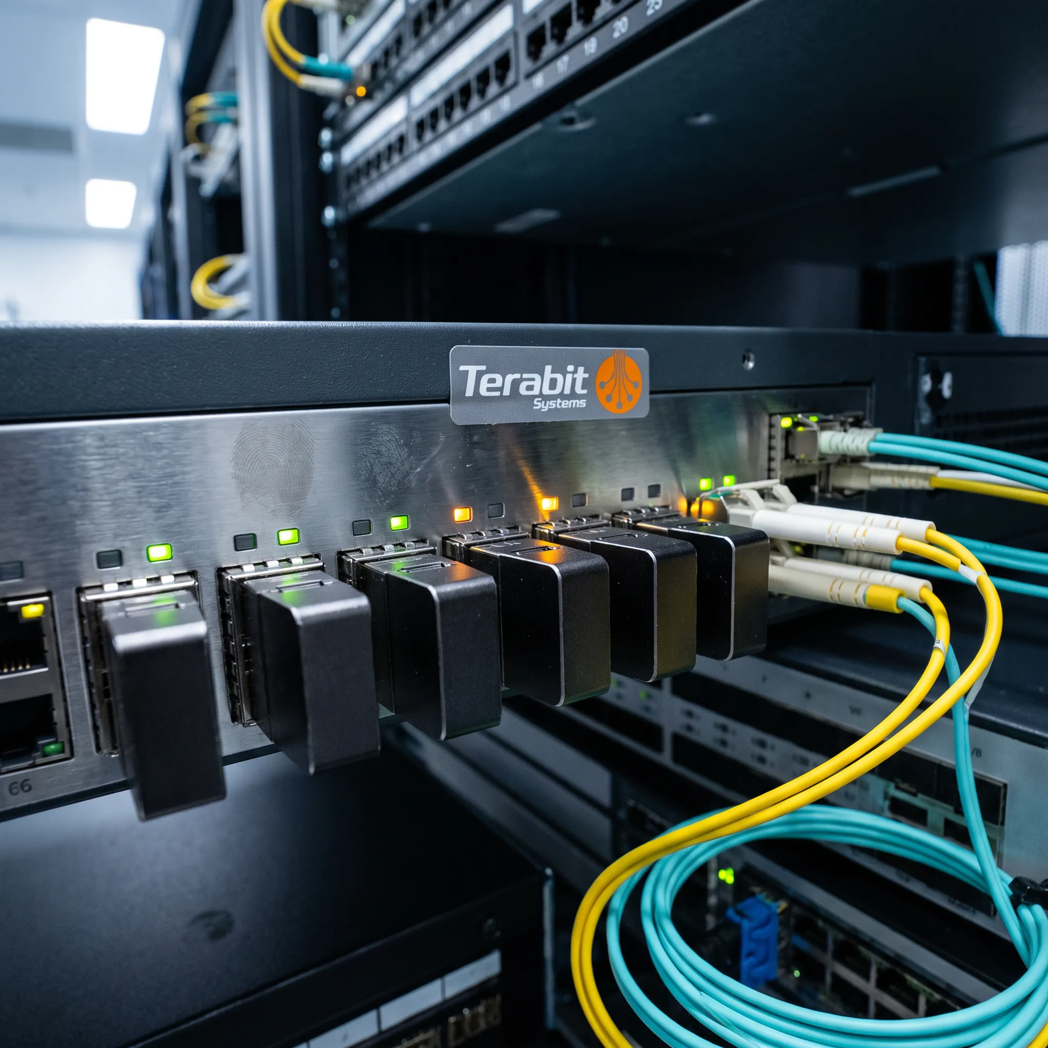 1G SFP Transceivers used in a data center server rack