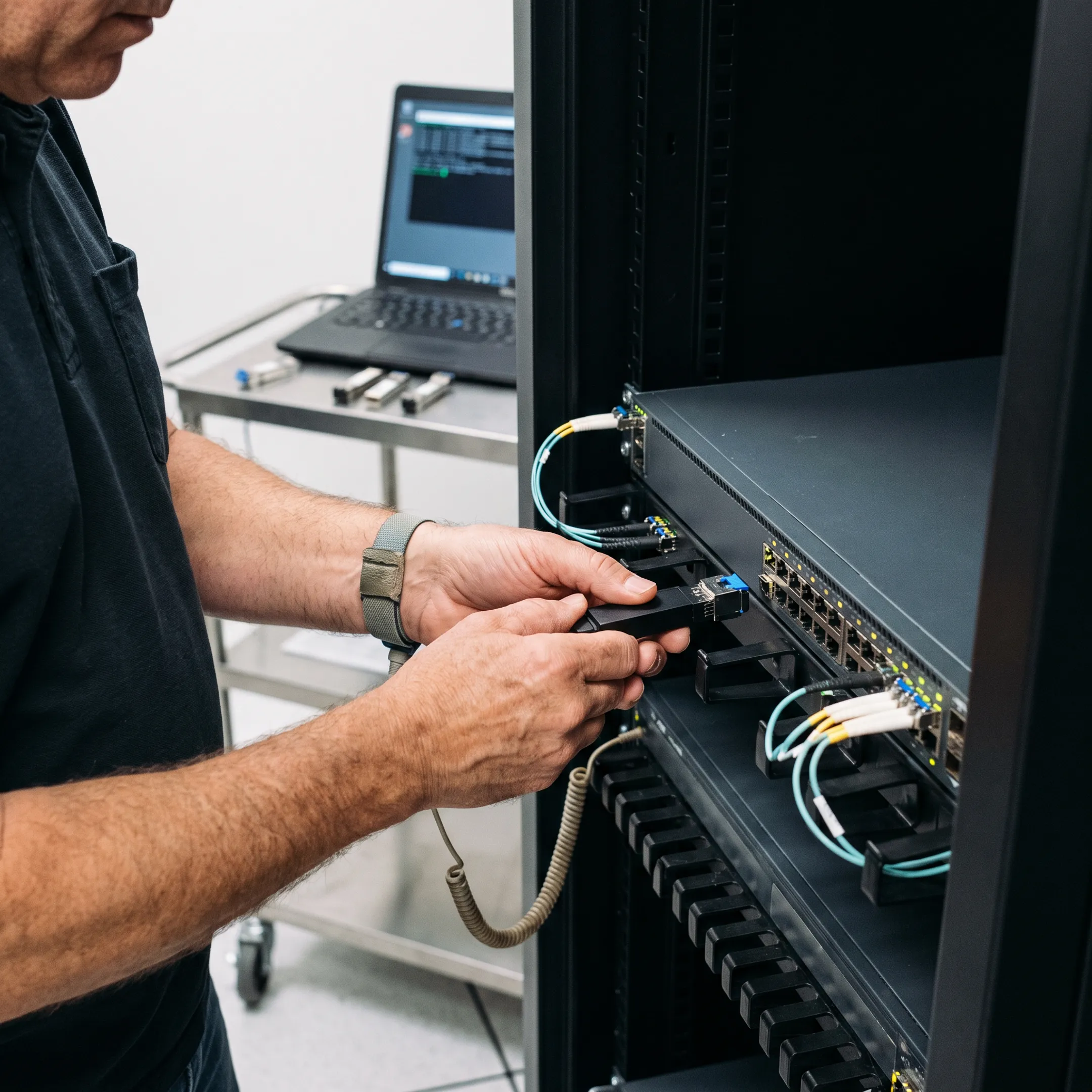 Enterprise network infrastructure using SFP transceivers