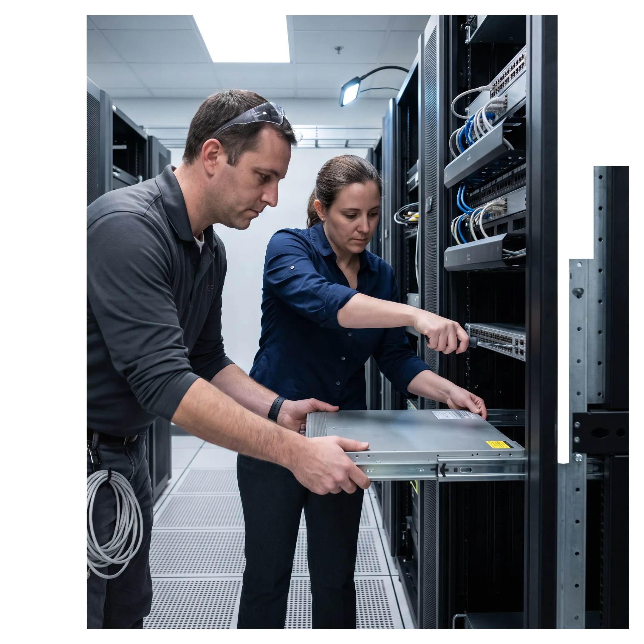 Enterprise network switch installation